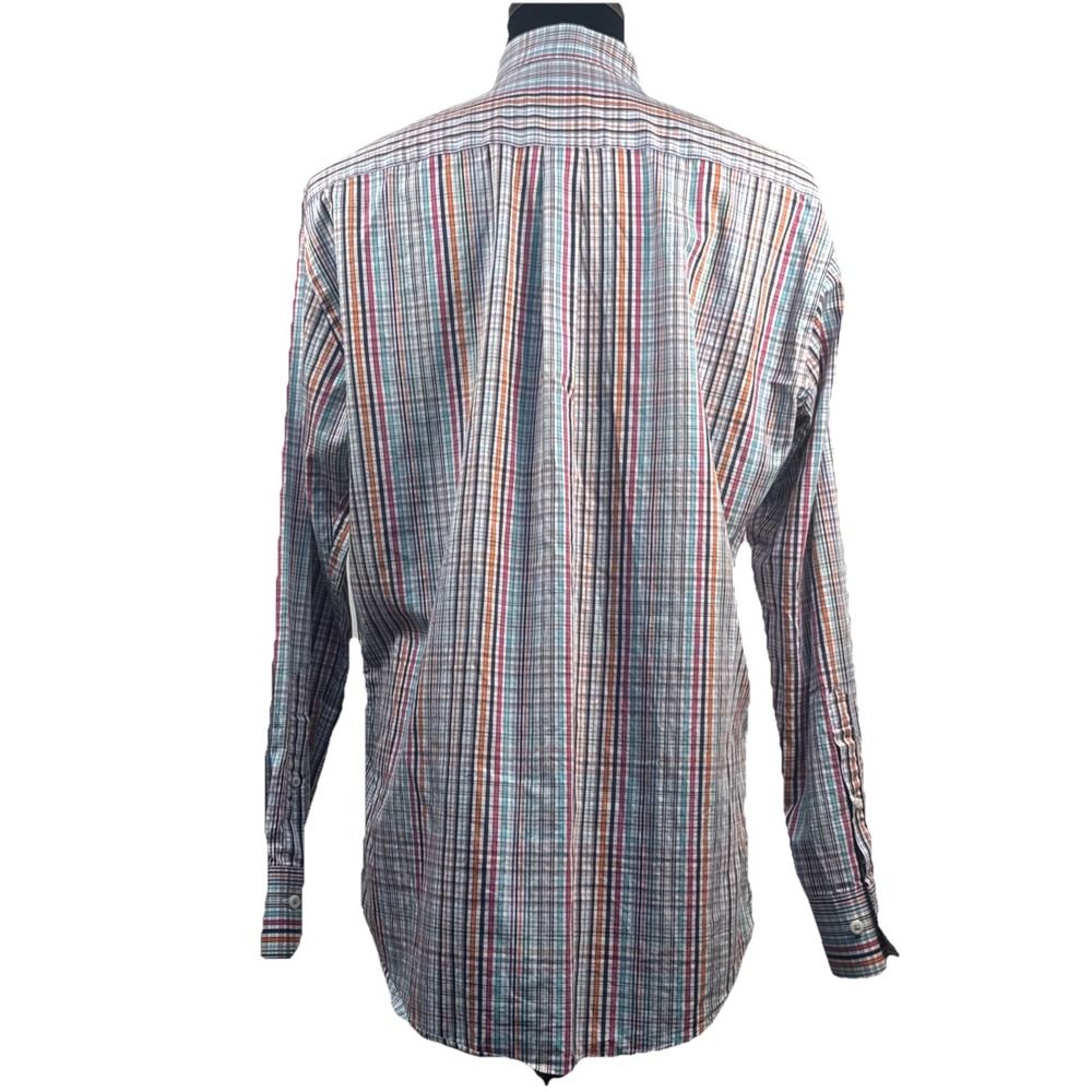 Peter Millar Seaside‎ Finish Multicolor Button Up Shirt Cotton Men's Size Large - Picture 3 of 6
